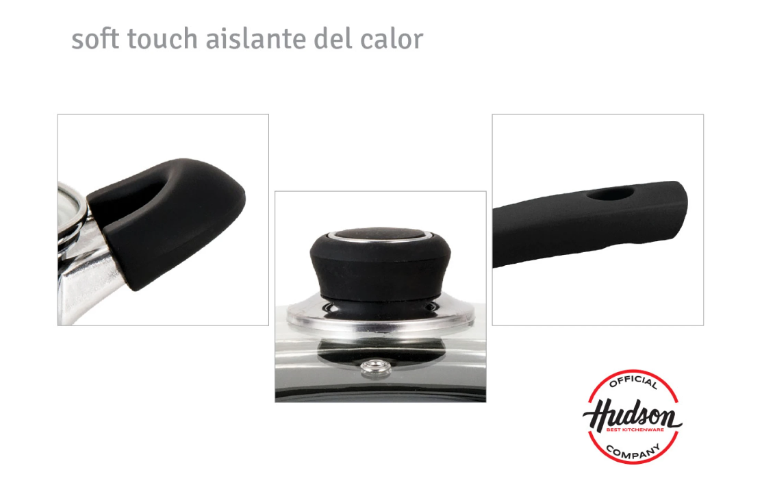 Batería de aluminio antiadherente Negra hudson 5 piezas