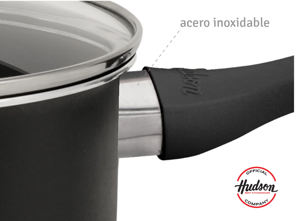Batería de aluminio antiadherente Negra hudson 5 piezas
