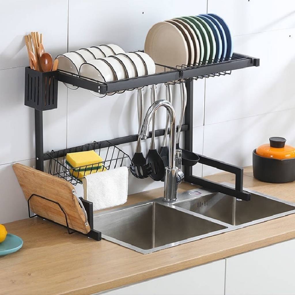 Escurridor de Platos 2 Niveles Sobre Fregadero Acero Inoxidable Buho