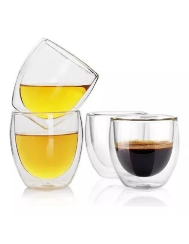 Vaso vidrio doble borosilicato 250ml