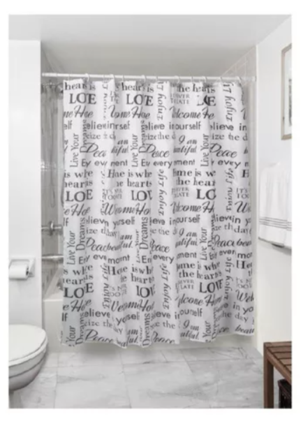 Cortina Para baño con Letras San Remo