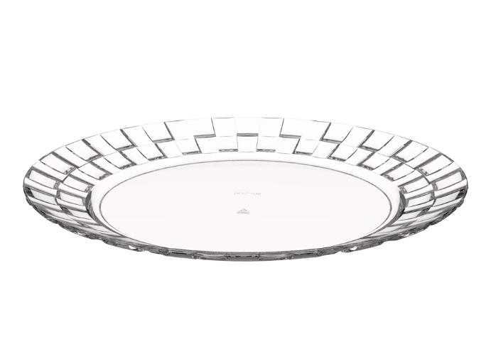 Juego de 6 platos acríclicos transparentes Crippa