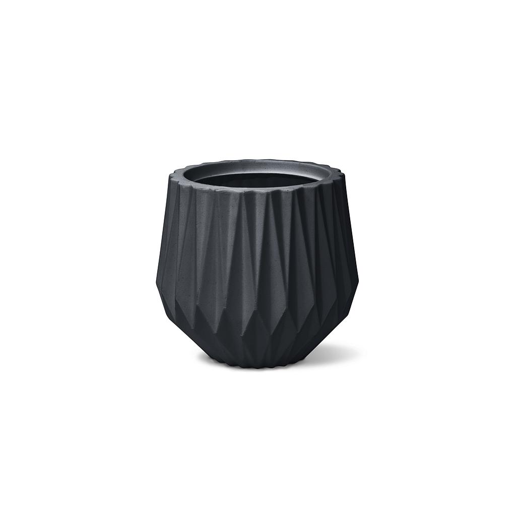 Maceta Origami 22 Negro 22,0 x 20,5 x 12,0 x 23,55 cm - 05,5 L
