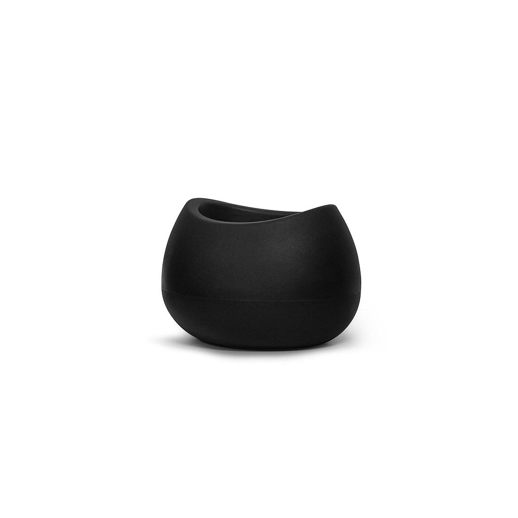 Maceta Oval Texturizado 19 Negro 18,8 x 18,0 x 27,5 cm - 7,0 L