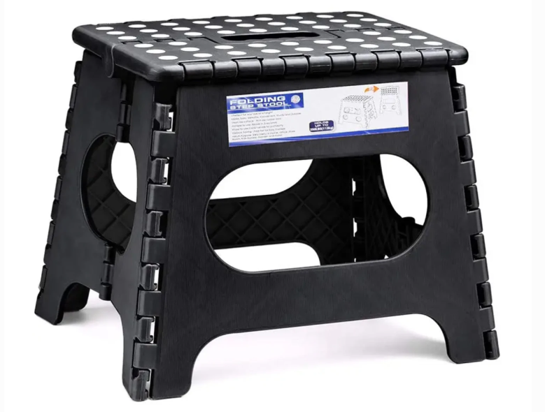 Banqueta plegable negra 22cm