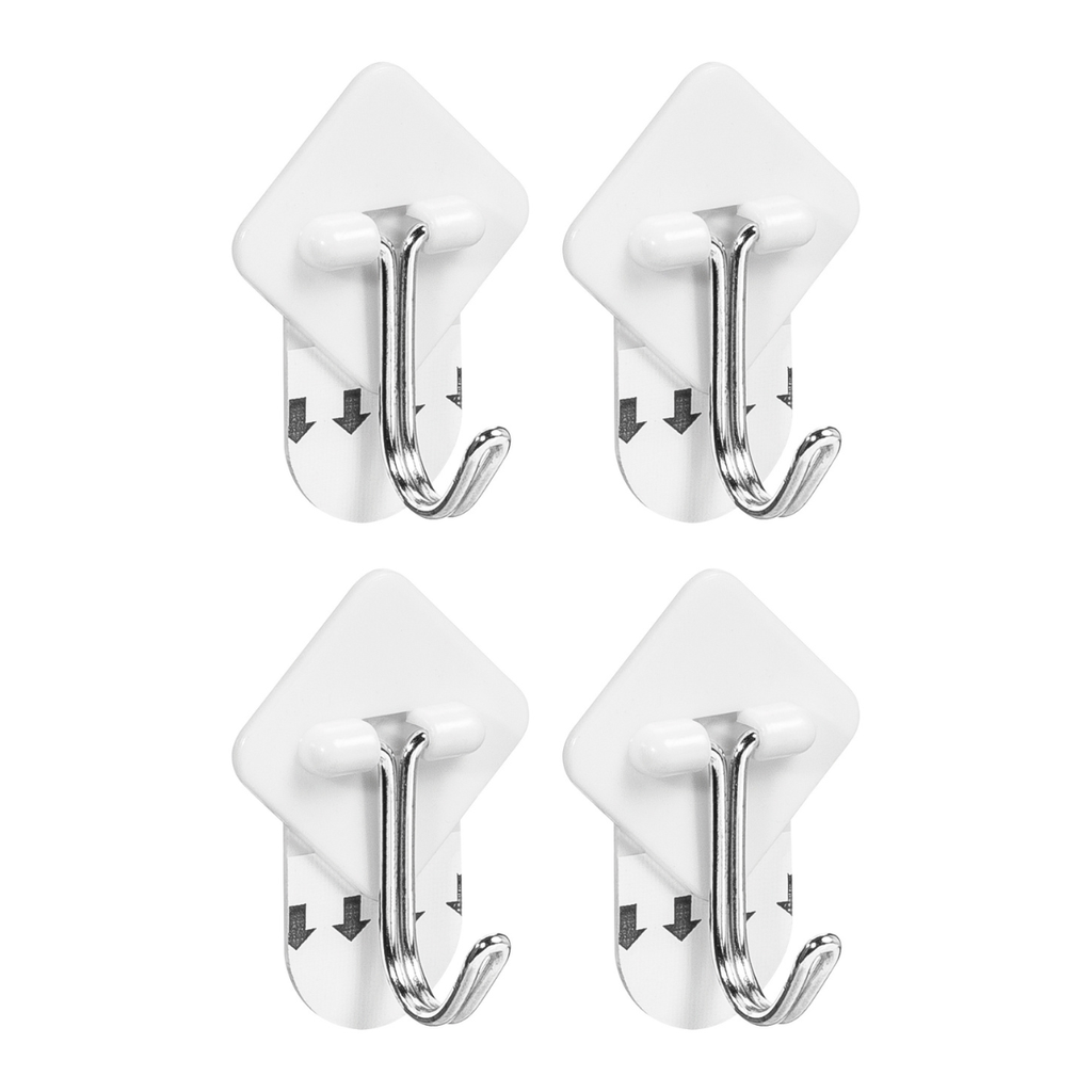 Gancho multiuso Blanco C/adhesivo x 4