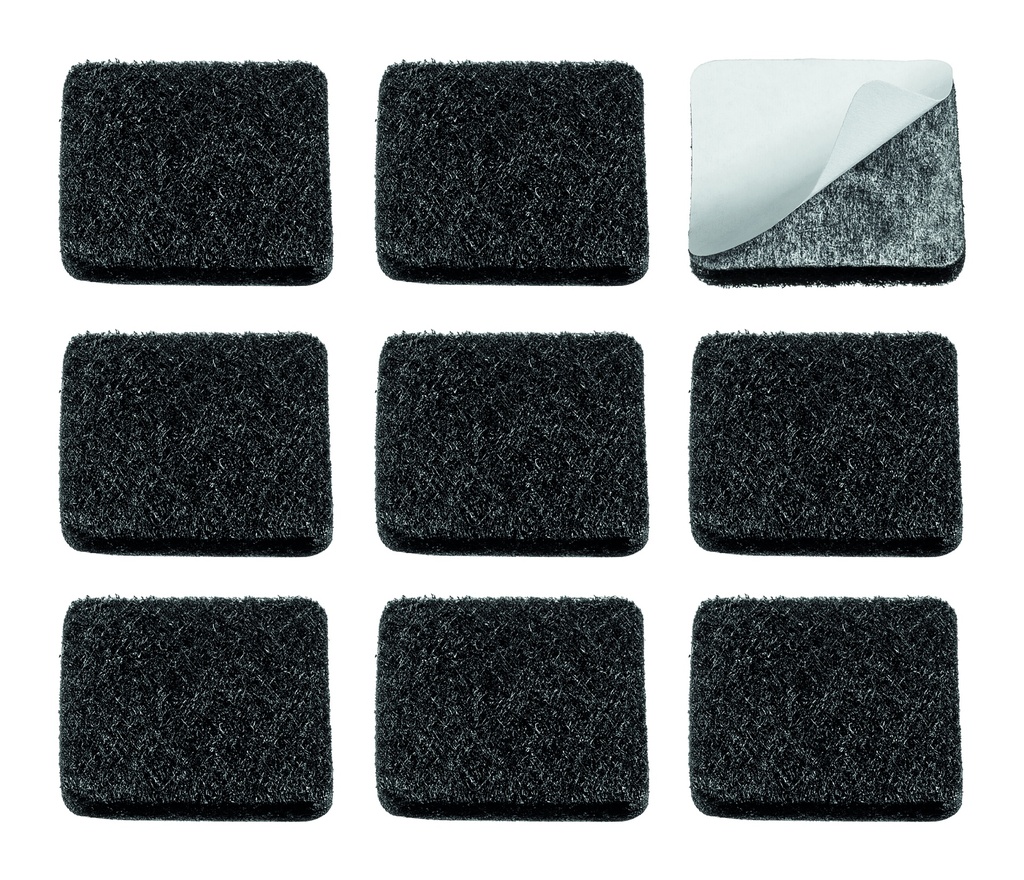 Fieltro adhesivo Cuadrado 25x25mm x9
