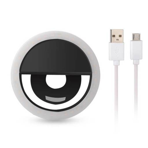 Aro anillo led clip para celular selfie negro Buho